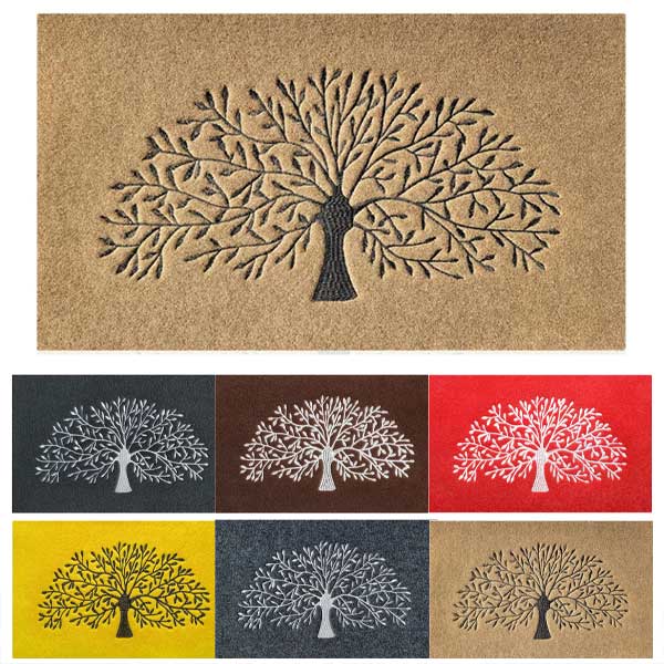 Anti Slip Tree of Life Front Door Entry Welcome Mats Entrance Decor For Outdoor