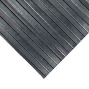 Durable Wide Fluted Ribbed Rubber Mat for Indoor & Outdoor