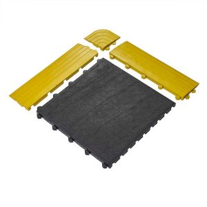 Interlocking Anti-Fatigue Rubber Mat Comfort Tile with Accessories 